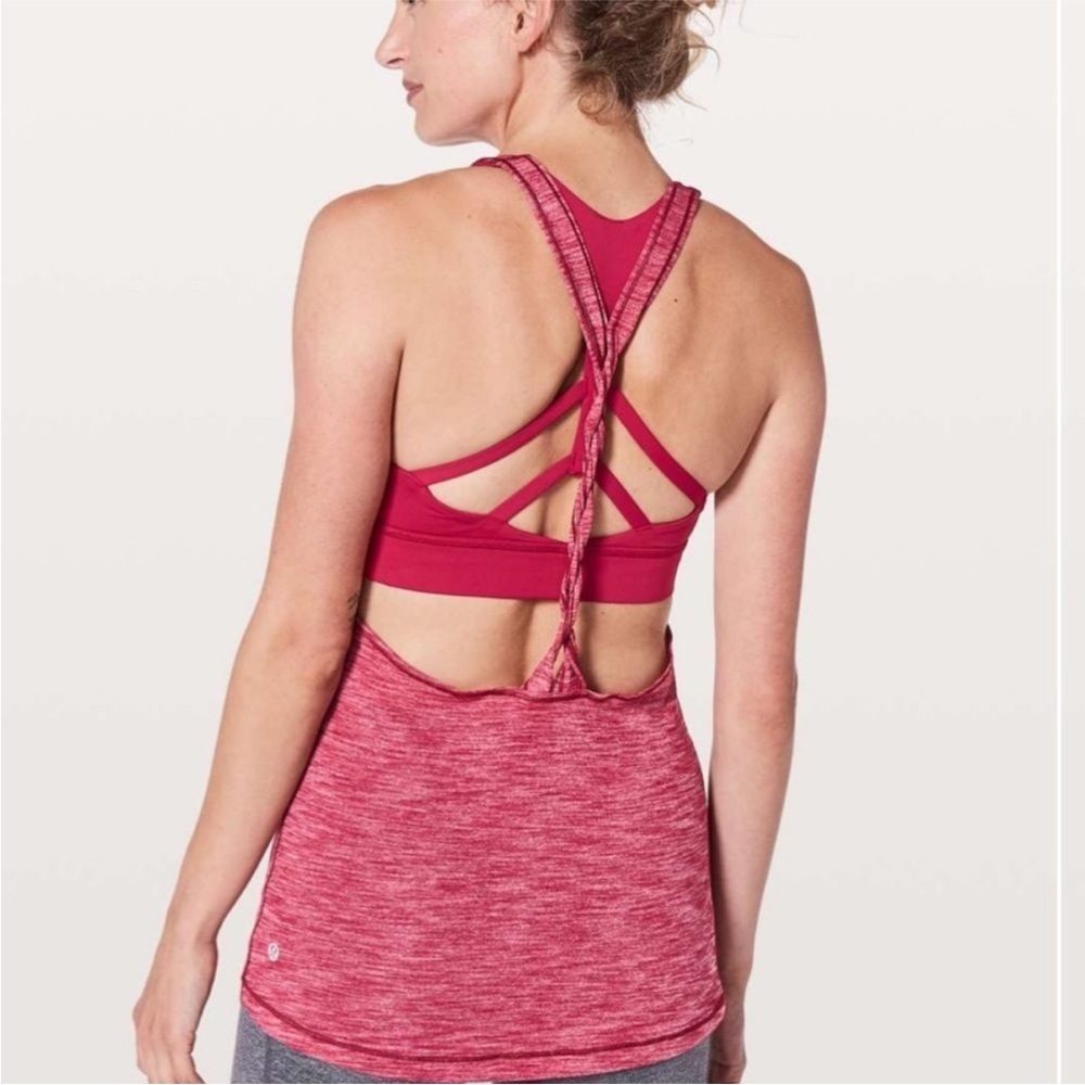 Lululemon 2 in 1 tank Burgundy Maroon Size 2